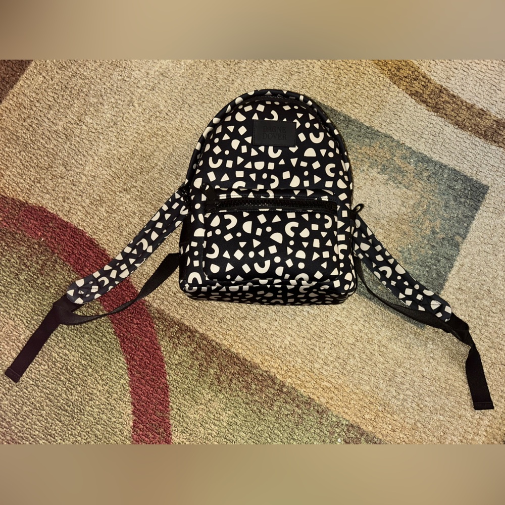 Dagne Dover Black and Beige Mini Back Pack - Picture 4 of 10